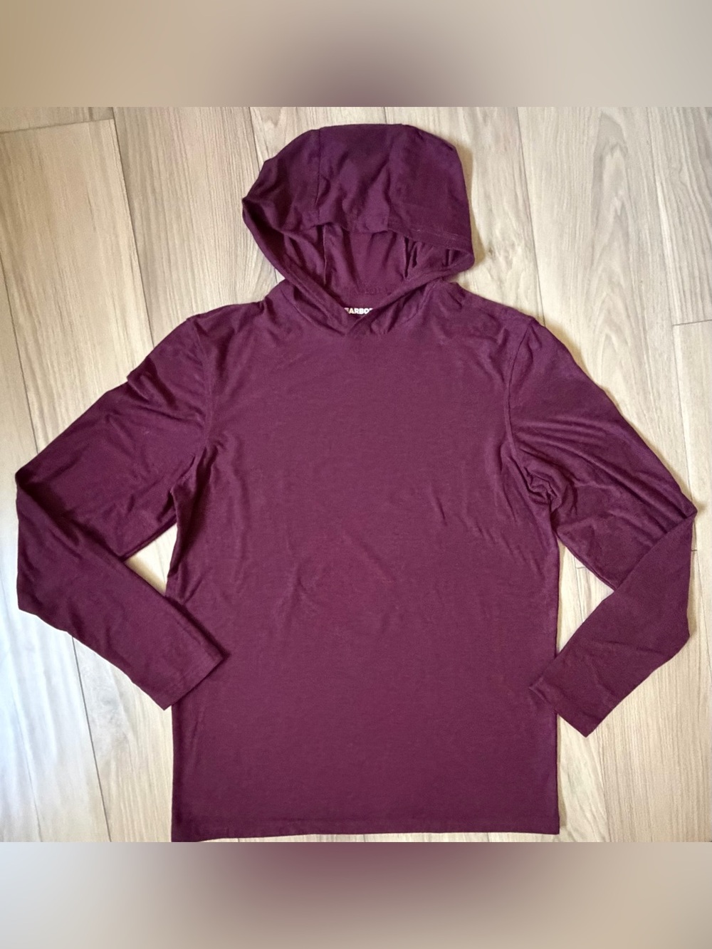 Bearbottom Hoodie Mens M Maroon Lightweight Pullover Tagless Stretch Jersey SOFT